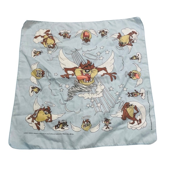 Tazmanian Devil 1996 Handkerchief Bandana Durag Cowboy Looney Tunes - Picture 1 of 6